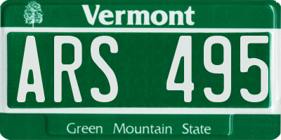 VT license plate ARS495