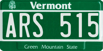 VT license plate ARS515