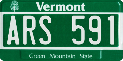 VT license plate ARS591