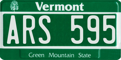 VT license plate ARS595