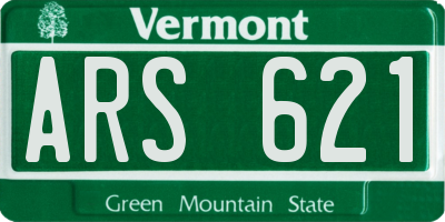 VT license plate ARS621