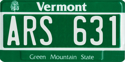 VT license plate ARS631