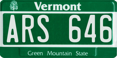 VT license plate ARS646