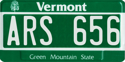 VT license plate ARS656