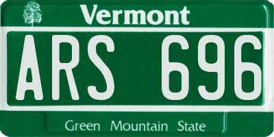 VT license plate ARS696