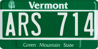 VT license plate ARS714