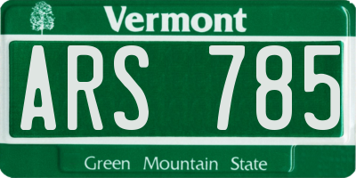 VT license plate ARS785