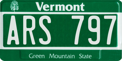 VT license plate ARS797