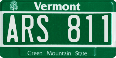 VT license plate ARS811