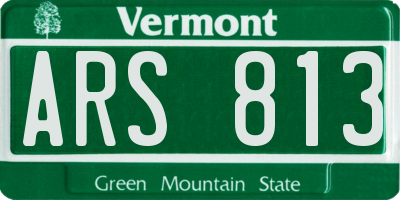 VT license plate ARS813