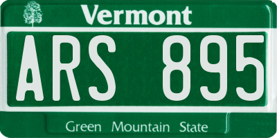 VT license plate ARS895