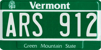 VT license plate ARS912