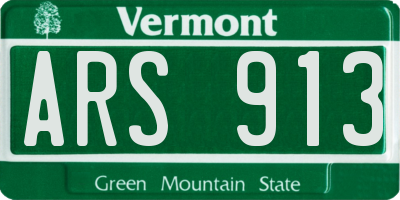 VT license plate ARS913