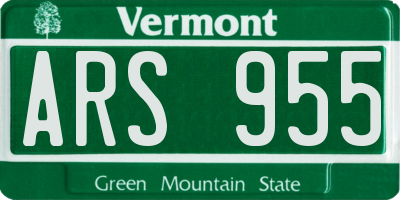 VT license plate ARS955