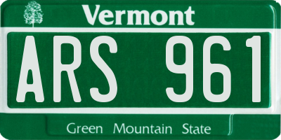 VT license plate ARS961