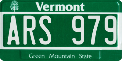 VT license plate ARS979