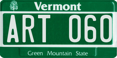 VT license plate ART060