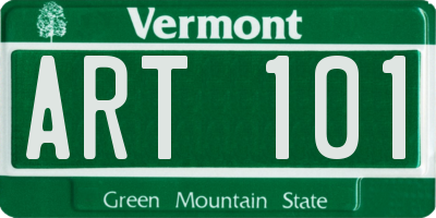 VT license plate ART101