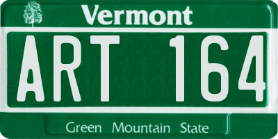 VT license plate ART164