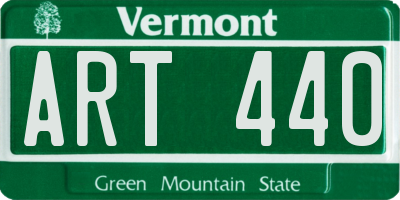 VT license plate ART440