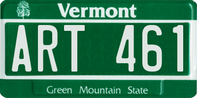 VT license plate ART461