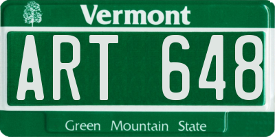 VT license plate ART648