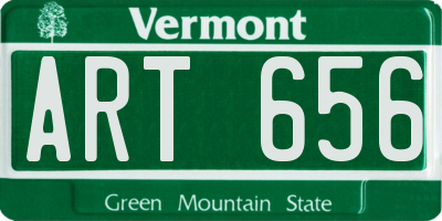 VT license plate ART656
