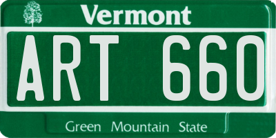VT license plate ART660