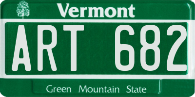 VT license plate ART682