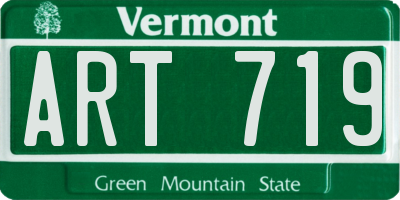 VT license plate ART719
