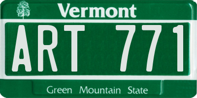 VT license plate ART771