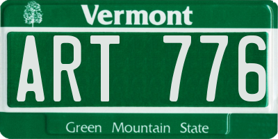 VT license plate ART776