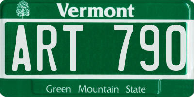 VT license plate ART790