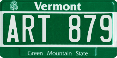 VT license plate ART879
