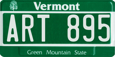VT license plate ART895