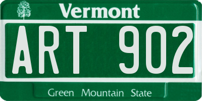 VT license plate ART902