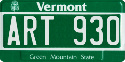 VT license plate ART930