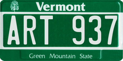 VT license plate ART937
