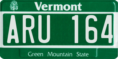 VT license plate ARU164
