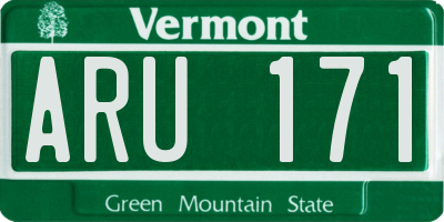 VT license plate ARU171