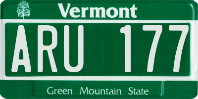 VT license plate ARU177