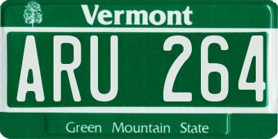 VT license plate ARU264