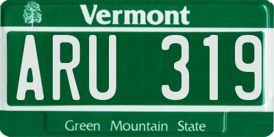 VT license plate ARU319