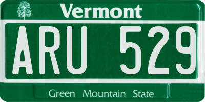 VT license plate ARU529