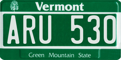 VT license plate ARU530