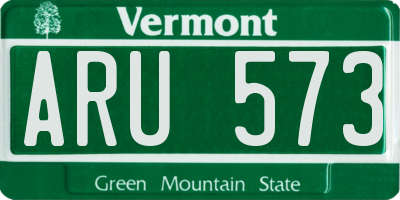VT license plate ARU573