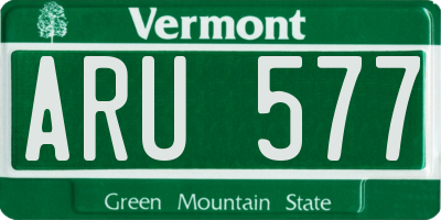 VT license plate ARU577