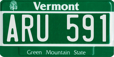 VT license plate ARU591