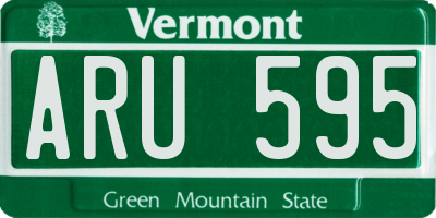 VT license plate ARU595
