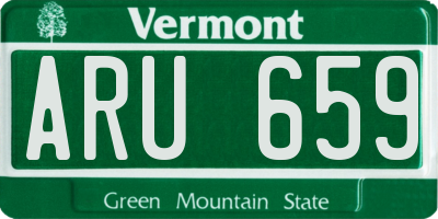 VT license plate ARU659